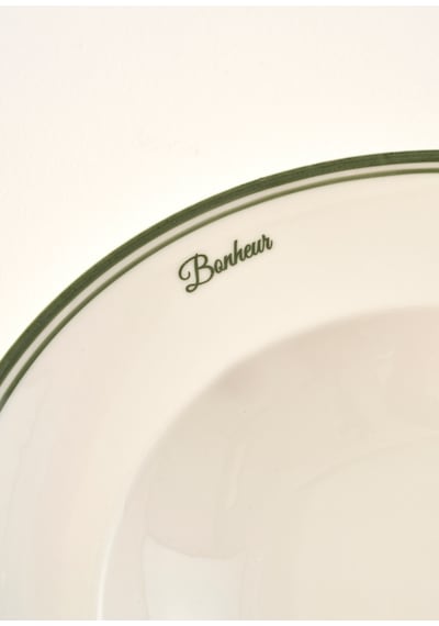 Bella Maison Bonheur Porselen Makarna Tabağı Yeşil 28 Cm Yeşil