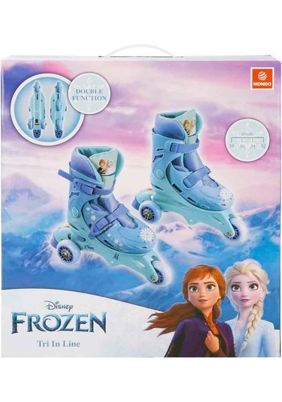 Frozen Karlar Ülkesi 3 Tekerlekli Inline Paten - 29-32 Numara Ayarlanabilir Başlangıç Pateni Çok Renkli