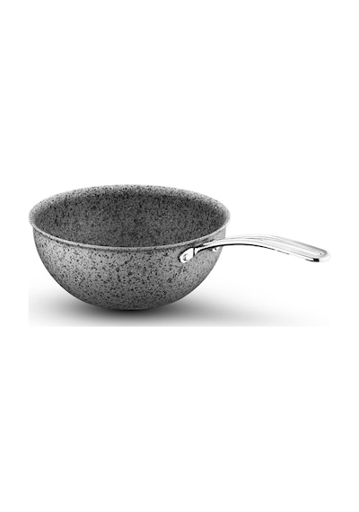 Stone-age 26 Cm Çizilmez Yanmaz Yapışmaz İndüksiyonlu Wok Tava Gri