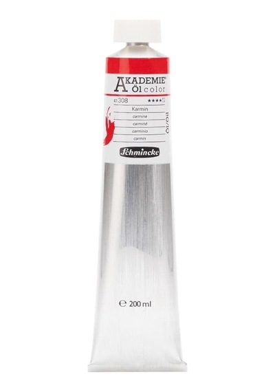 Schmincke Akademie Öl Color Yağlı Boya 200 Ml Seri 1 308 Carmine Karışık, Çok Renkli
