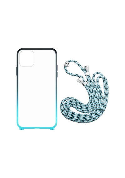 Baseus Element Crossbody Protective Apple iPhone Uyumlu 11 Pro Max 6.5 Askılı Koruyucu Silikon Kılıf- 5775 Mavi