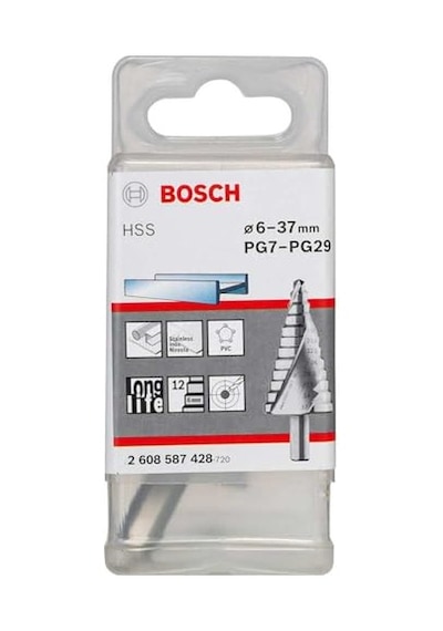 Professional Kademeli Matkap Hss 3 Yüzeyli Şaftlı Ø 6 37 Mm
