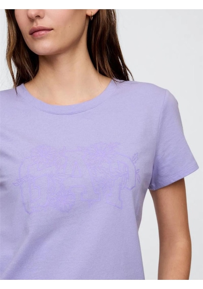Kadın Gap Logo T-shirt Lila-6602 Lila