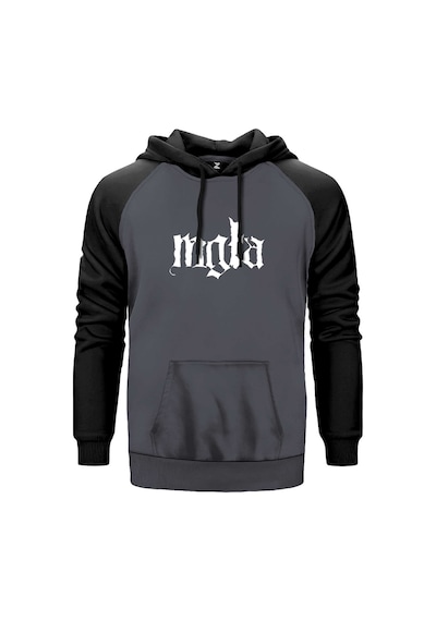Mgla Logo Gri Renk Reglan Kol Sweatshirt Gri