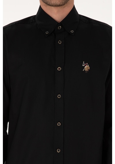 U.s. Polo Assn. Erkek Siyah Gömlek Basic 50307676-vr046 Siyah
