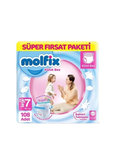Külot Bebek Bezi 7 Beden Süper Fırsat Paketi 36x3 108 Adet