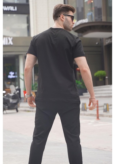 Madmext Siyah Regular Fit Basic Erkek Tişört 6131-siyah Siyah