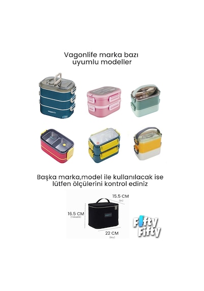 Isı Yalıtımlı Termal Yemek Beslenme Çantası Mama Taşıma Termos Çanta Sıcak Ve Soğuk Cepli -ffvgnb1062 Antrasit