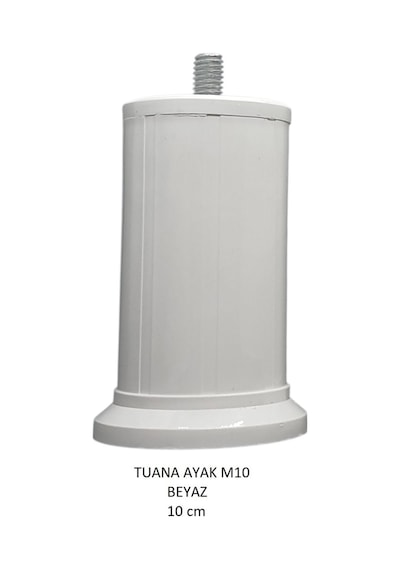Tuana Ayak 10 cm M10 Cıvatalı Beyaz