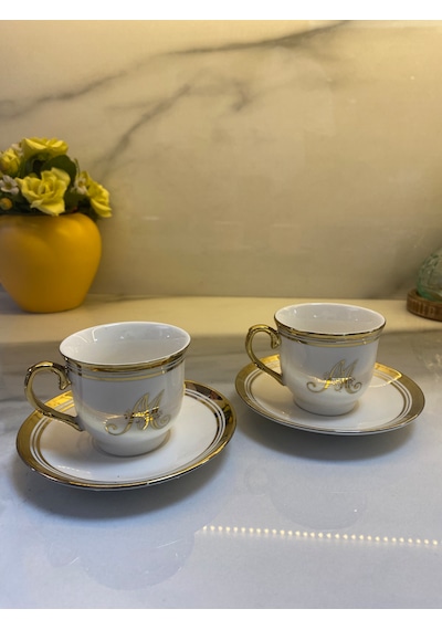 Lena 2'li Kahve Fincan Takımı - Renkli - 90 Ml
