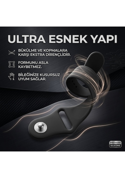 Caseonn Samsung Galaxy Uyumlu Watch 6 44mm Kordon Esnek Spor Silikon Kayış Pudra