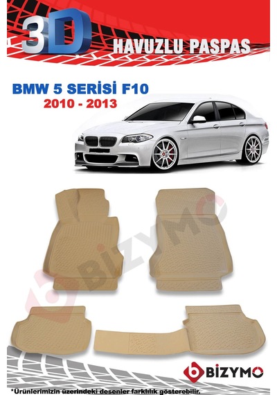 Bmw 5 Serisi F10 2010-2013 3D Bej Paspas Takımı Bizymo