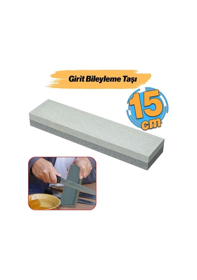 Bıçak Bileme Taşı 15 Cm Balta Testere Nacak Satır Keskinleştirme Girit Taş Bileyleme
