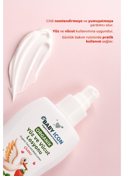 Doğal Vegan Çilekli Yüz Ve Vücut Losyonu 200 Ml