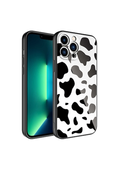 Apple Uyumlu iPhone 13 Pro Max Uyumlu Kamera Korumalı Desenli Sert Silikon Zore Epoksi Kılıf-no7 NO7 -