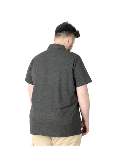 Mode Xl Büyük Beden T-Shirt Polo 08 Meeting 22329 Antrasit 001