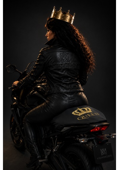 Queen Universal Motor Sele Kılıfı Siyah Scooter Sele Koruyucu Kadınlara Özel %100 Polyester Yıkanabilir Koltuk Kılıfı