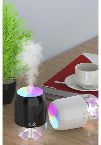 Torima H6 Siyah 200ml Ultrasonik Renkli Hava Nemlendirici Buhar Makinesi Ve Aroma Difüzörü