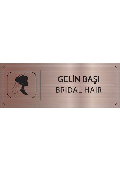 Mayeka Gelin Başı İsimlik Bronz Metal Kapı İsimliği Levhası Yönlendirme Tabelası