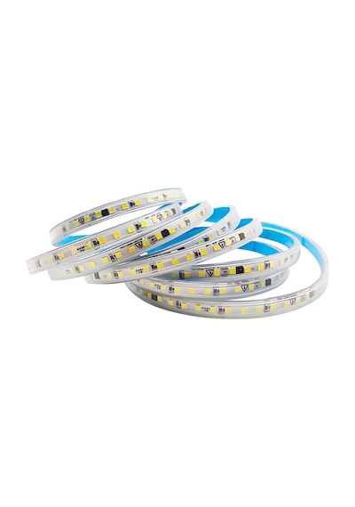 Şerit Led 220 Volt Trafosuz Yapışkanlı Dış Mekan Günışığı Işık Fiş + 3 Metre Ct-4476
