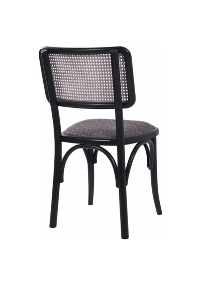 Sofa Hazeranlı Ahşap İskandinav Sandalye Siyah - Gri