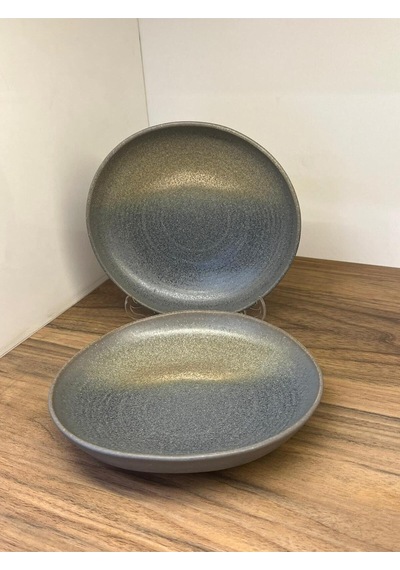 2'li Hornfels Ripple Çukur Tabak 19 Cm 400 Cc Risotto / Salata / Gourmet / Şef Sunum / Sulu Yemek Çok Renkli