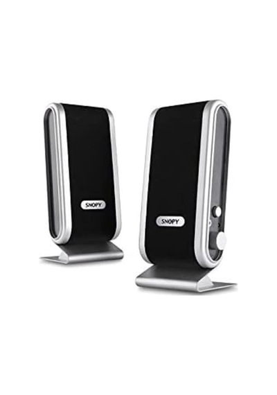Sn-820 2.0 Lcd İnce Tasarım Usb Speaker, Siyah/gümüş
