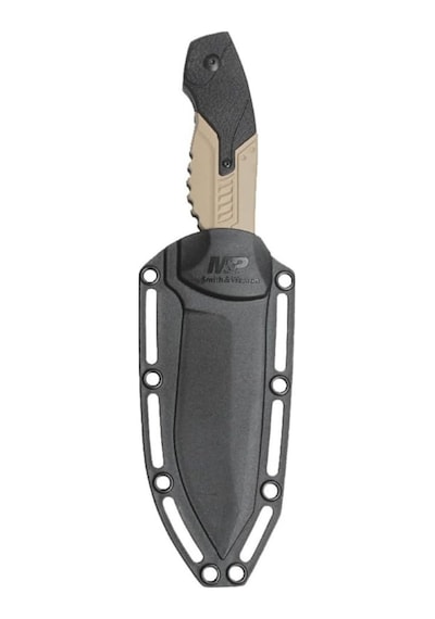 Smith Wesson M&p Full Tang Fixed Blade Çöl Rengi Taktik Kamp Bıçak Swmpf2cscp Siyah