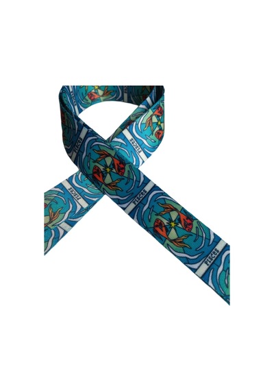 Balık Burcu Pisces Kart Askı Ipi, Yaka Askı Ipi, Boyun Askı Ve Telefon Askı Aparatı ,2 Cm