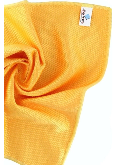 Silver Home Mikrofiber Baklava Desen Cam Temizlik Bezi Çok Renkli 5'li 40 x 40 CM