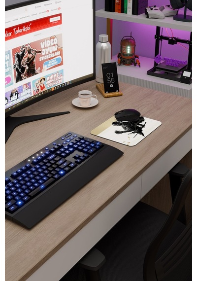 Ghost Of Tsushima Kaymaz Dikişli Kauçuk Oyuncu Mousepad V1 - 22x18 Gaming Mouse Pad Fare Altlığı