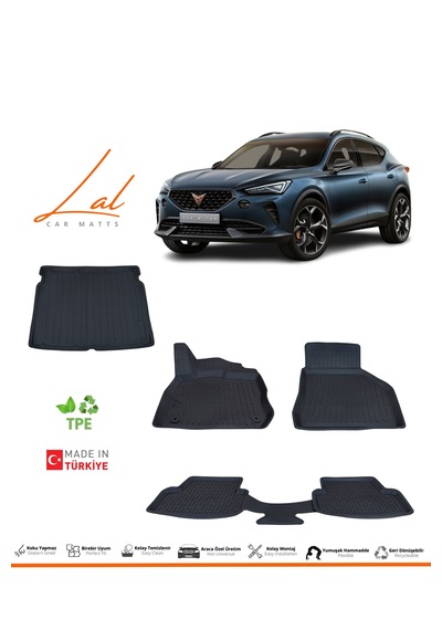 Cupra Formentor 3d Havuzlu Paspas Üst Kademe Bagaj Havuzu Seti