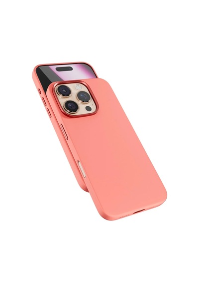 Epico Apple Uyumlu iPhone 16 Pro Mag+ Silikon Kılıf Peach Pink Şeftali