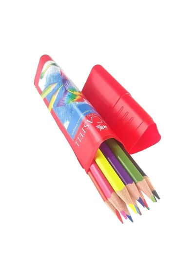 Faber-castell Boya Kalemi 12 Renk Tam Boy Üçgen Plastik Tüp Genel