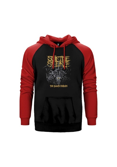 Suicide Silence The Black Crown Kırmızı Renk Reglan Kol Sweatshirt / Hoodie