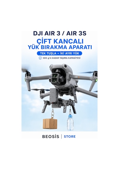 Djı Air 3 / Air 3s Çift Kancalı Drone Yük Bırakma Aparatı Paket, Olta Ve Balık Yemi Bırakma