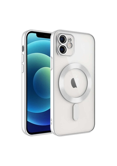Apple iPhone Uyumlu 11 Kılıf Magsafe Kamera Lens Korumalı Logo Gösteren İnce Hafif Pazarplus Derin Mor