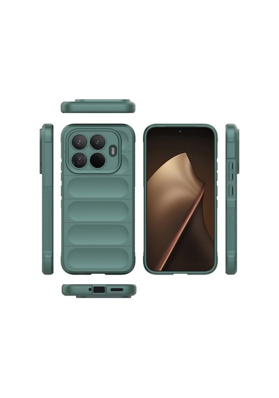 Xiaomi 15t Pro Kılıf Kamera Korumalı Esnek Silikon Parmak Şeritli Pazarplus Siyah