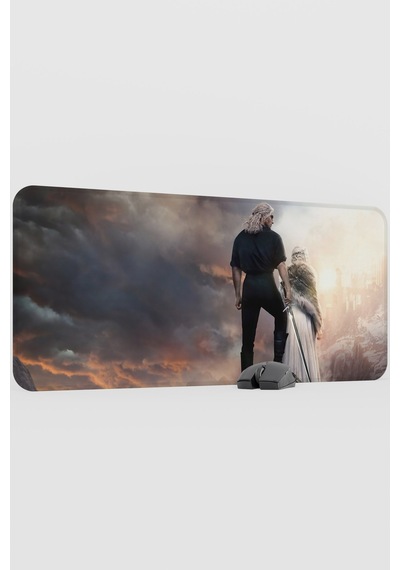 The Witcher V4 90x40 Xxl Gaming Kauçuk Kaymaz Taban Mouse Pad Fare Altlığı