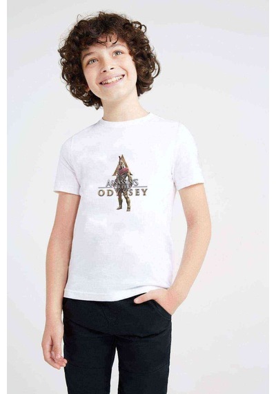 Tshirthane Assasin Baskılı Unisex Çocuk Beyaz T-Shirt (534780681)