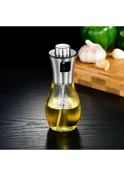 Paslanmaz Çelik Başlıklı Cam Spray Yağdanlık Açık Lacivert
