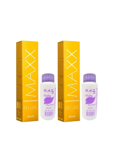 Maxx Deluxe Saç Boyası 6.1 Küllü Koyu Kumral + Oksidan X 2 (445459817)