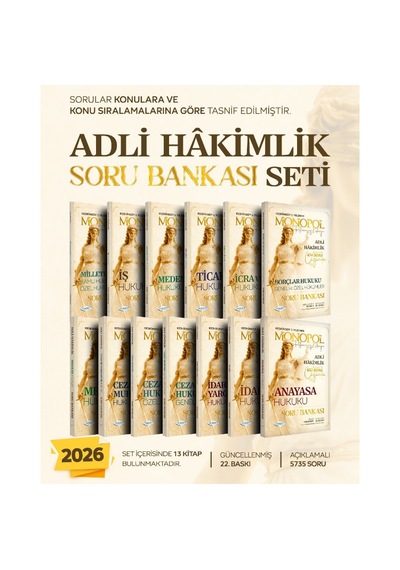Adli Hakimlik Soru Bankası Seti 22. Baskı Monopol Yayınları