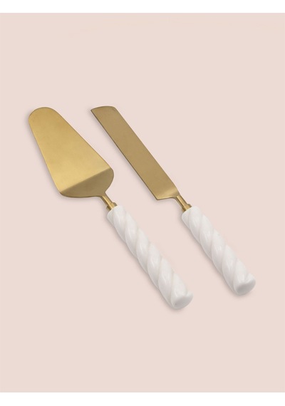 The Mia Ckb0274 Column Pasta Servis Takımı 2 Parça Gold Çok Renkli