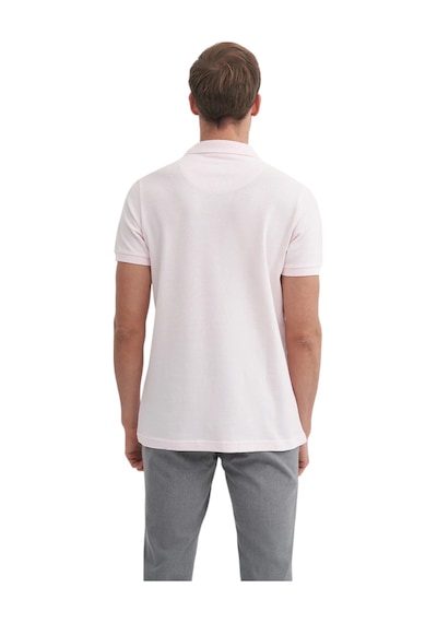 Cazador Erkek Polo Yaka Slim Fit Pike Düz Pamuklu Tişört Pudra
