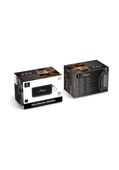 Lenyes S875 Elegance Serisi Rgb Işıklı Taşınabilir Su Geçirmez Tws Bluetooth Hoparlör V5.3 40w Siyah