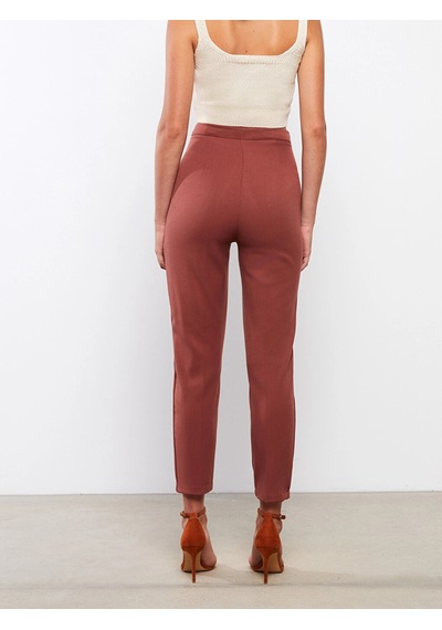 LC Waikiki Lcwaıkıkı Classic Bordo Kadın Standart Fit Düz Pantolon Bordeaux