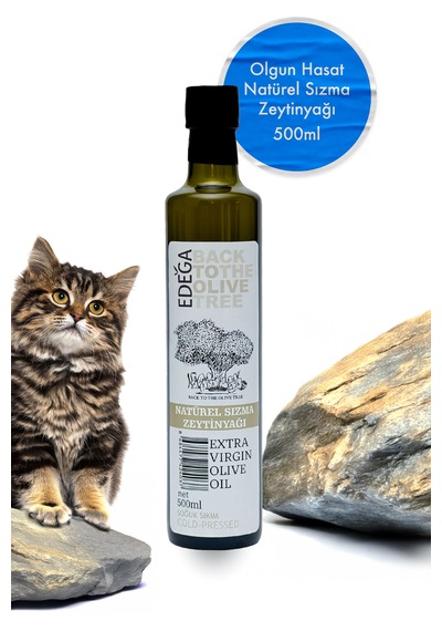 500 Ml Soğuk Sıkım Zeytinyağı Olgun Hasat , Edremit Tipi Zeytin , Sızma