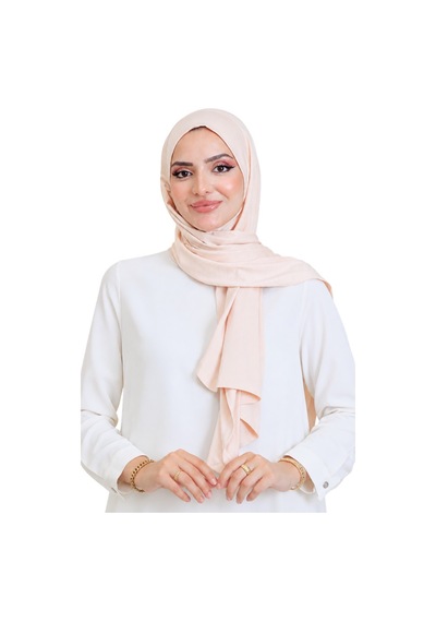 Modish Group Penye Boyun Kapamalı Şal Başörtü Hazır Giyim Turban Esnek Jersey Şal Bej