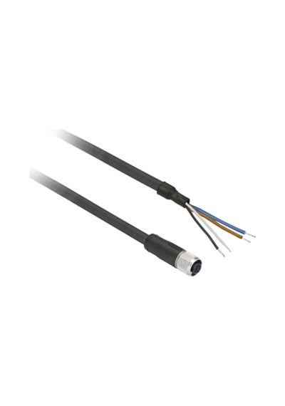 Telemecanique Sensors , Xzcp1141l5 , Kablolu Konnektör Düz Dişi M12 4pim Pur 5m